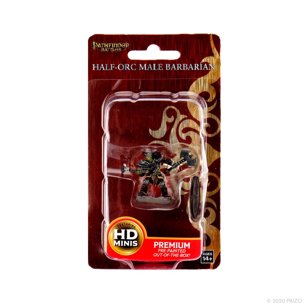 Pathfinder Battles Premium Figures - Half-Orc Barbarian Male