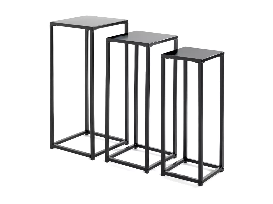 Lot de 3 Porte-Plantes en Métal 
