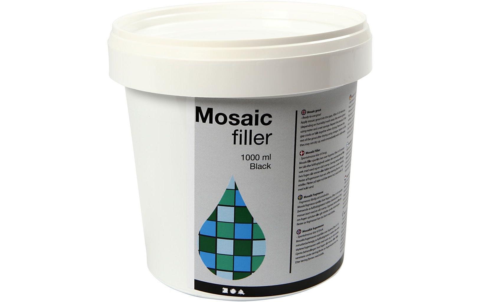 Fugenmasse für Mosaik 1000 ml Füller, SchwarzMosaik-Fugenfüller