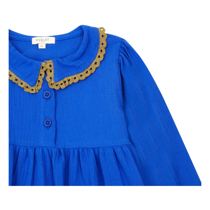 Marlot Paris Robe Gaze de Coton Louve | Bleu