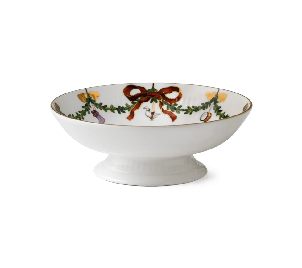 Royal Copenhagen  Stjerne Riflet skål på fod - 42cl.
