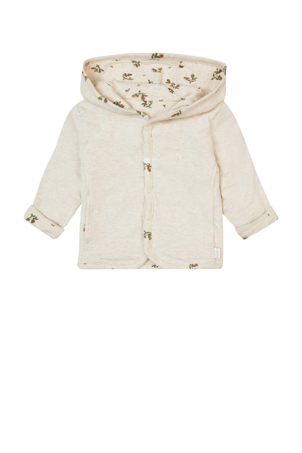 Noppies Niederau reversible vest ecru/groen/bruin