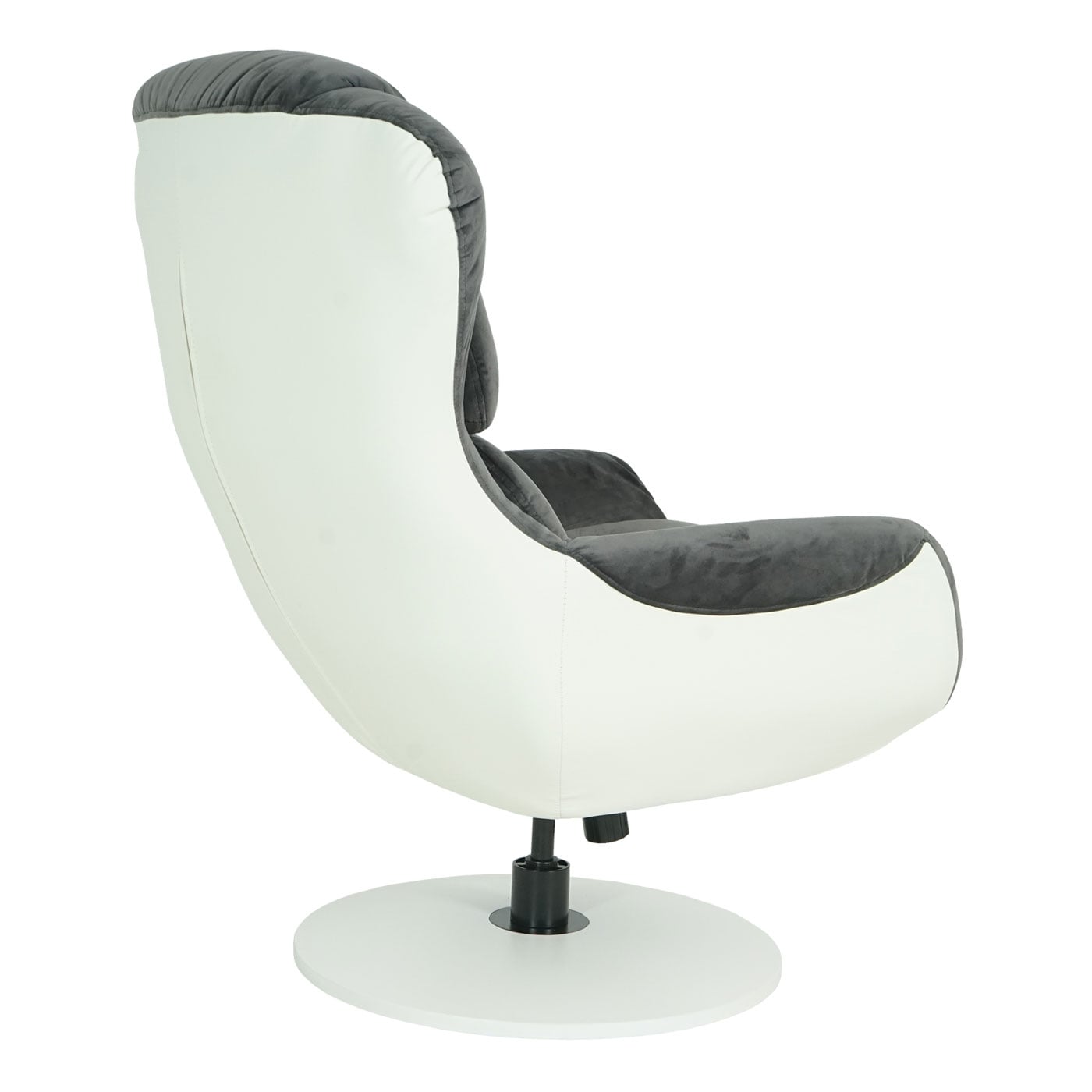 Relaxsessel MCW-E52, Fernsehsessel TV-Sessel Hocker, Samt ~ dunkelgrau