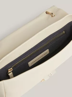 Bolsa Hobo de Couro com Fecho de Pressão