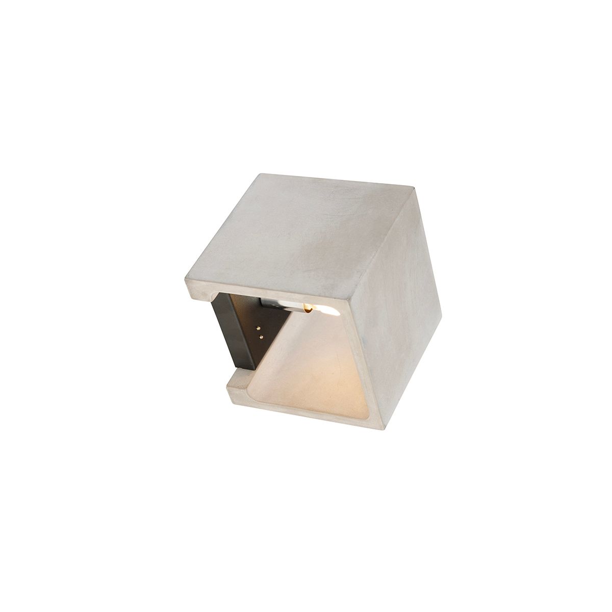 Landelijke vierkante wandlamp beton - Alban