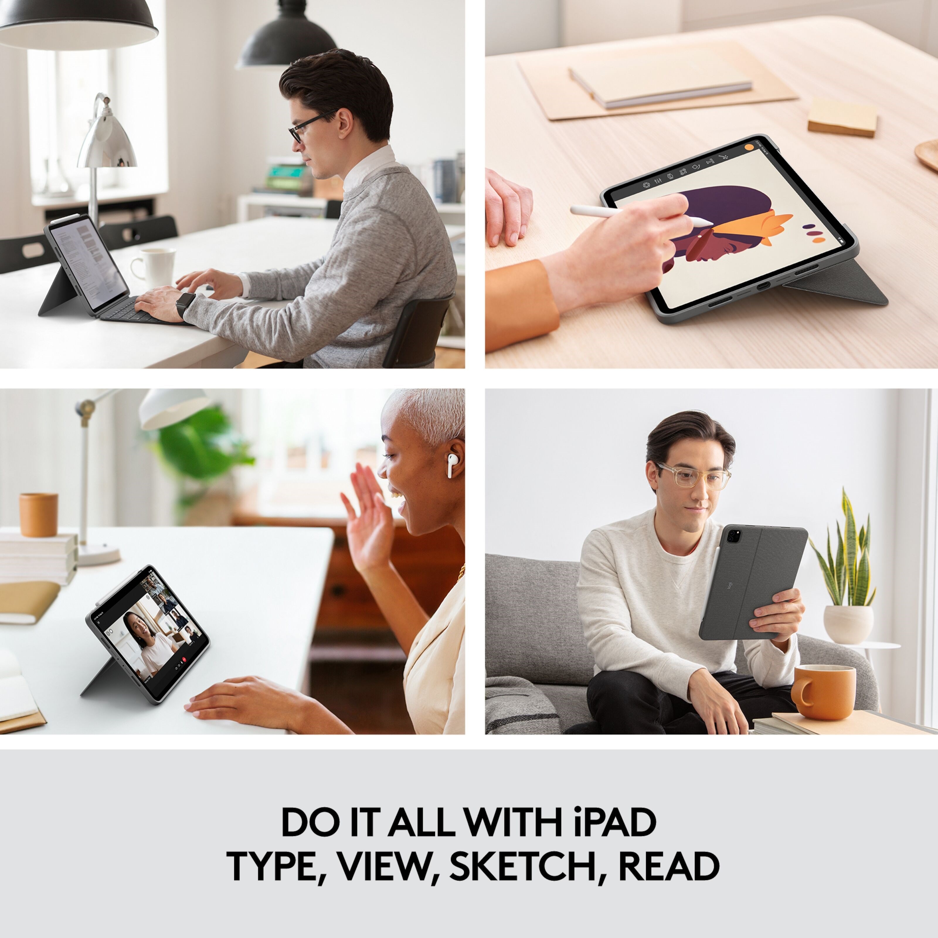 Logitech Combo Touch for iPad Pro 12,9 tommer (5 & 6 gen.)