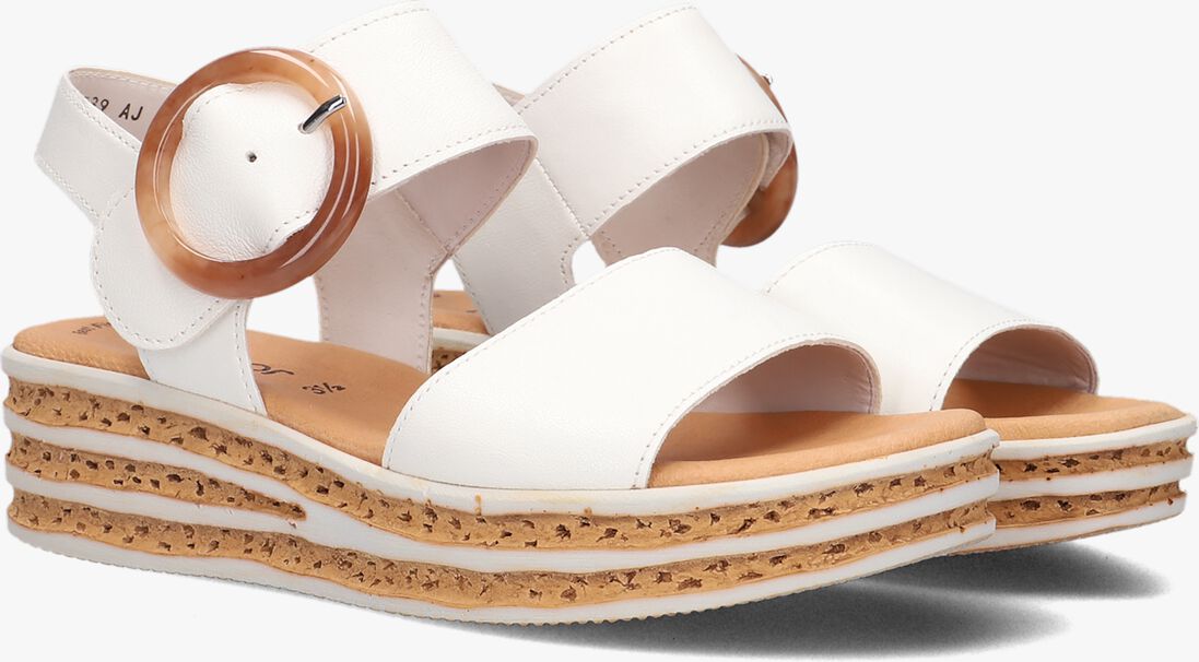 witte gabor platte sandalen 550.2