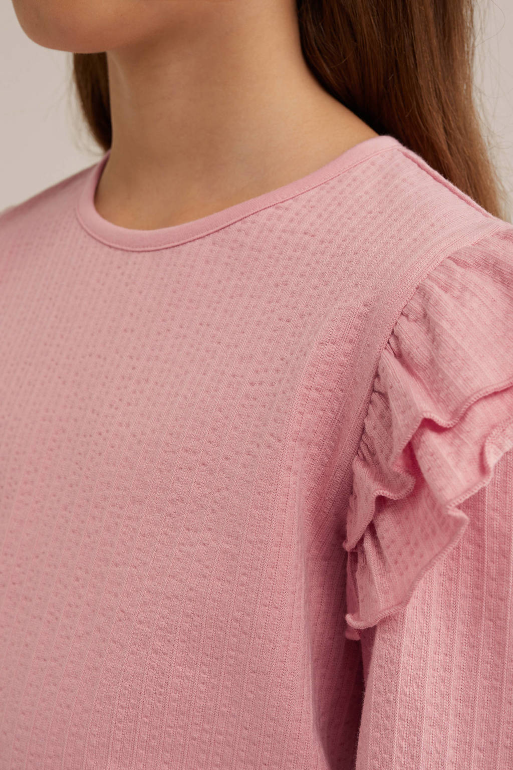 WE Fashion longsleeve lichtroze
