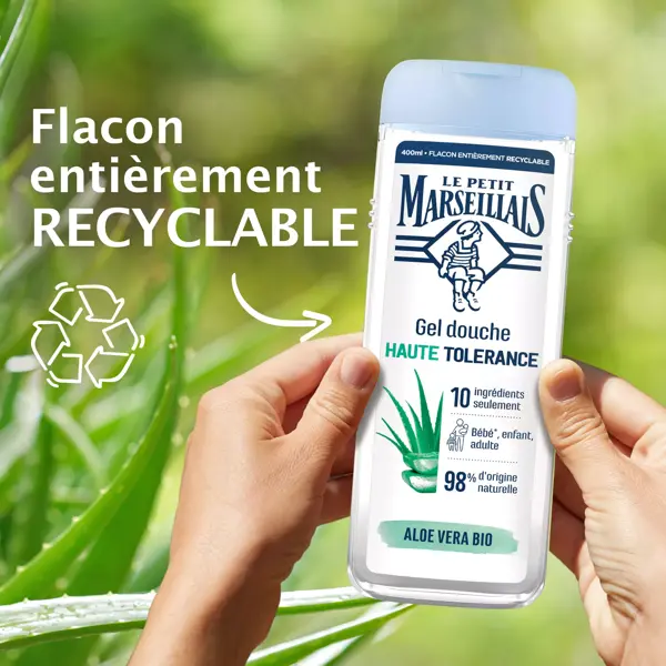 Le Petit Marseillais Gel de Banho Hidratante de Alta Tolerância com Aloe Vera Orgânica 400ml