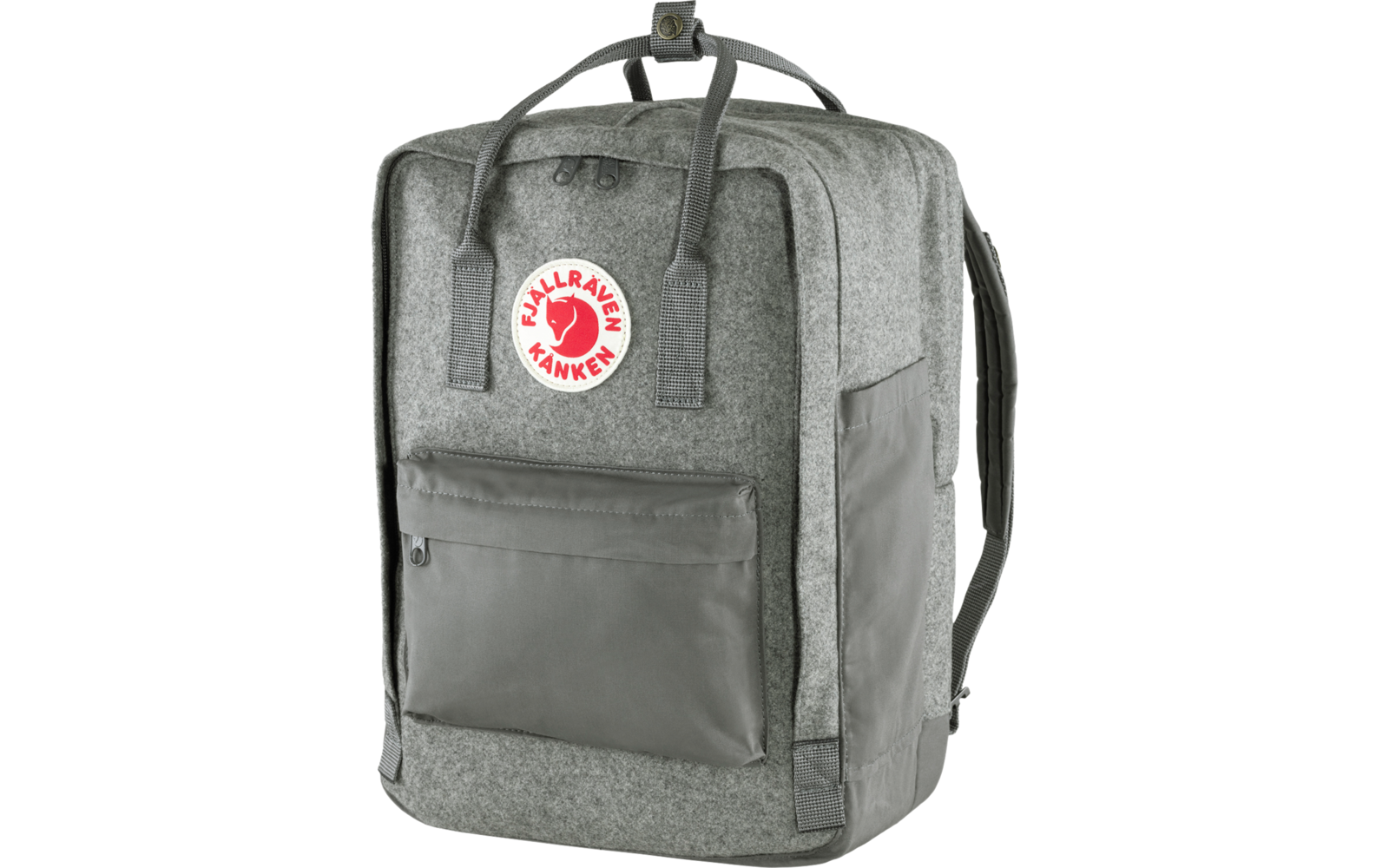 Fjällräven Kanken Re-Wool 15 Zoll Laptoprucksack 18 Liter Granite Grey