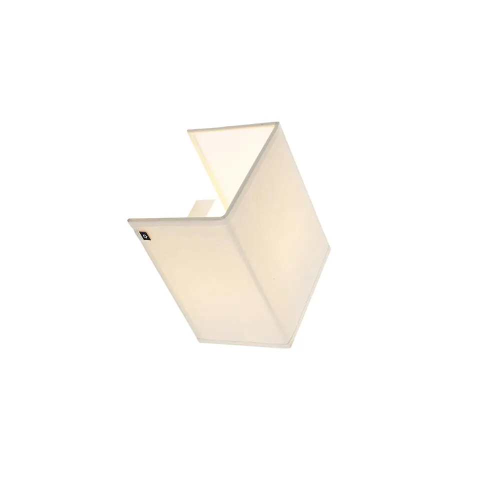 Qazqa wandlampen vete beige e27