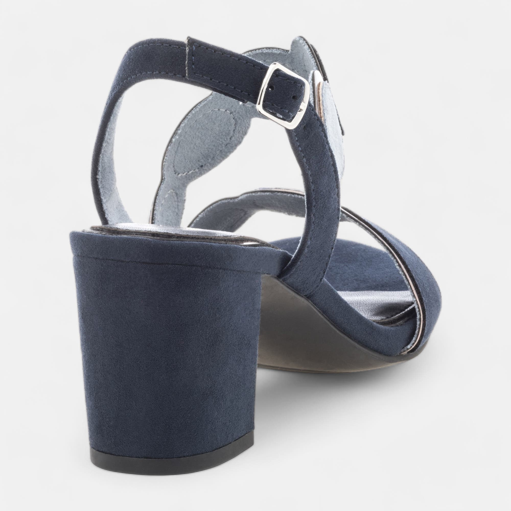 Nu-pieds à talon Femme bleu marine