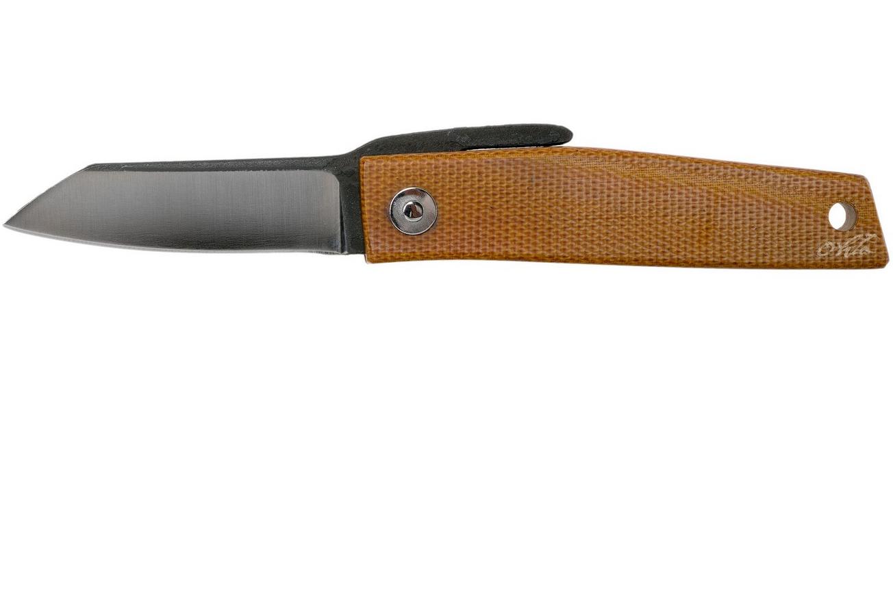 Ohta FK5 Higonokami-zakmes, Natural Canvas Micarta