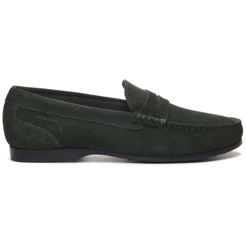 BYRON SUEDE Green Dark Depths MOCASSIN-Mocassin pour homme en cuir suede