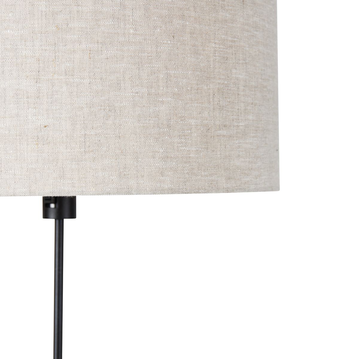 Vloerlamp zwart verstelbaar met kap lichtgrijs 50 cm - Parte