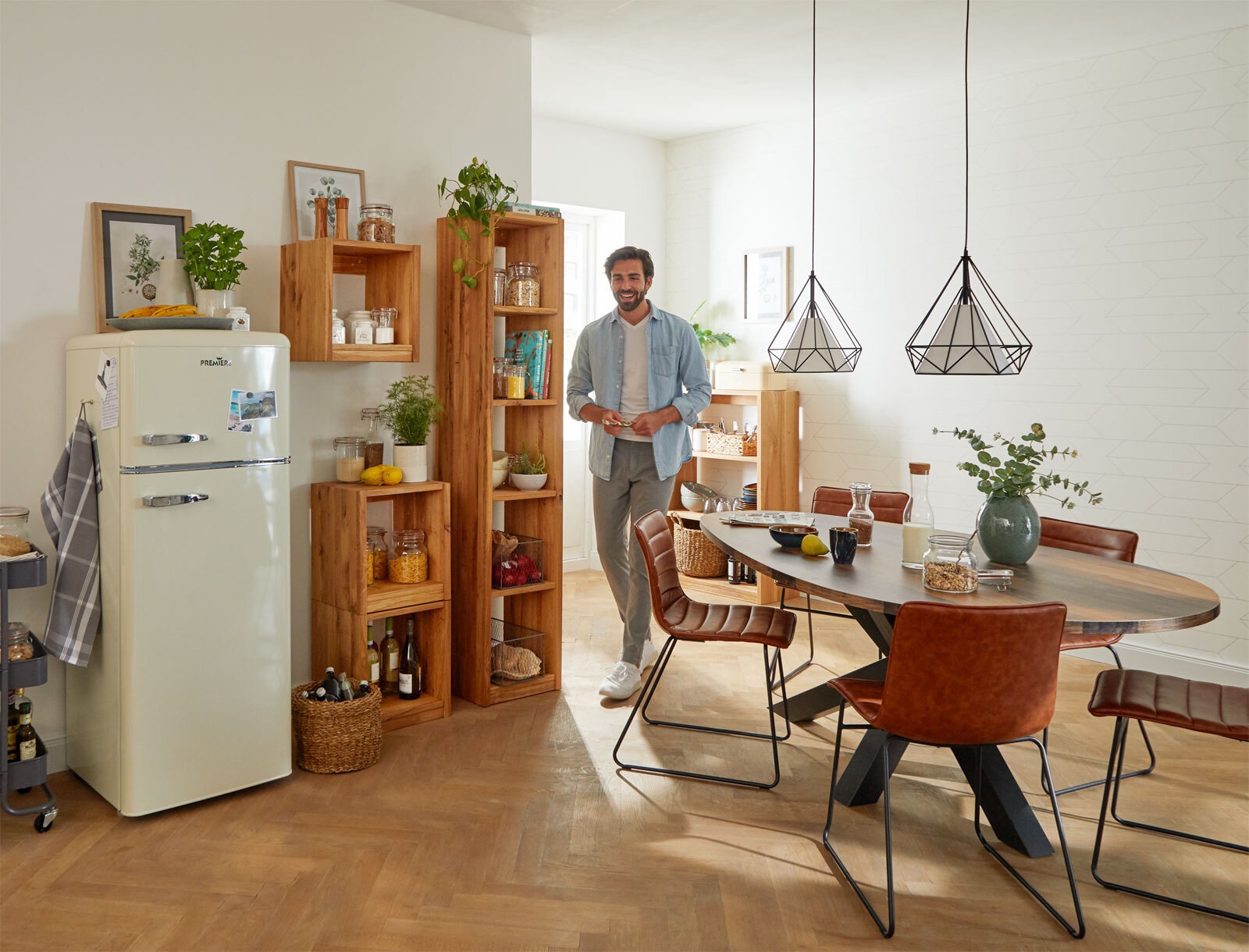 TRAUMWERKSTATT Regal WOODY 80 x 81,2 cm Wildeiche massiv