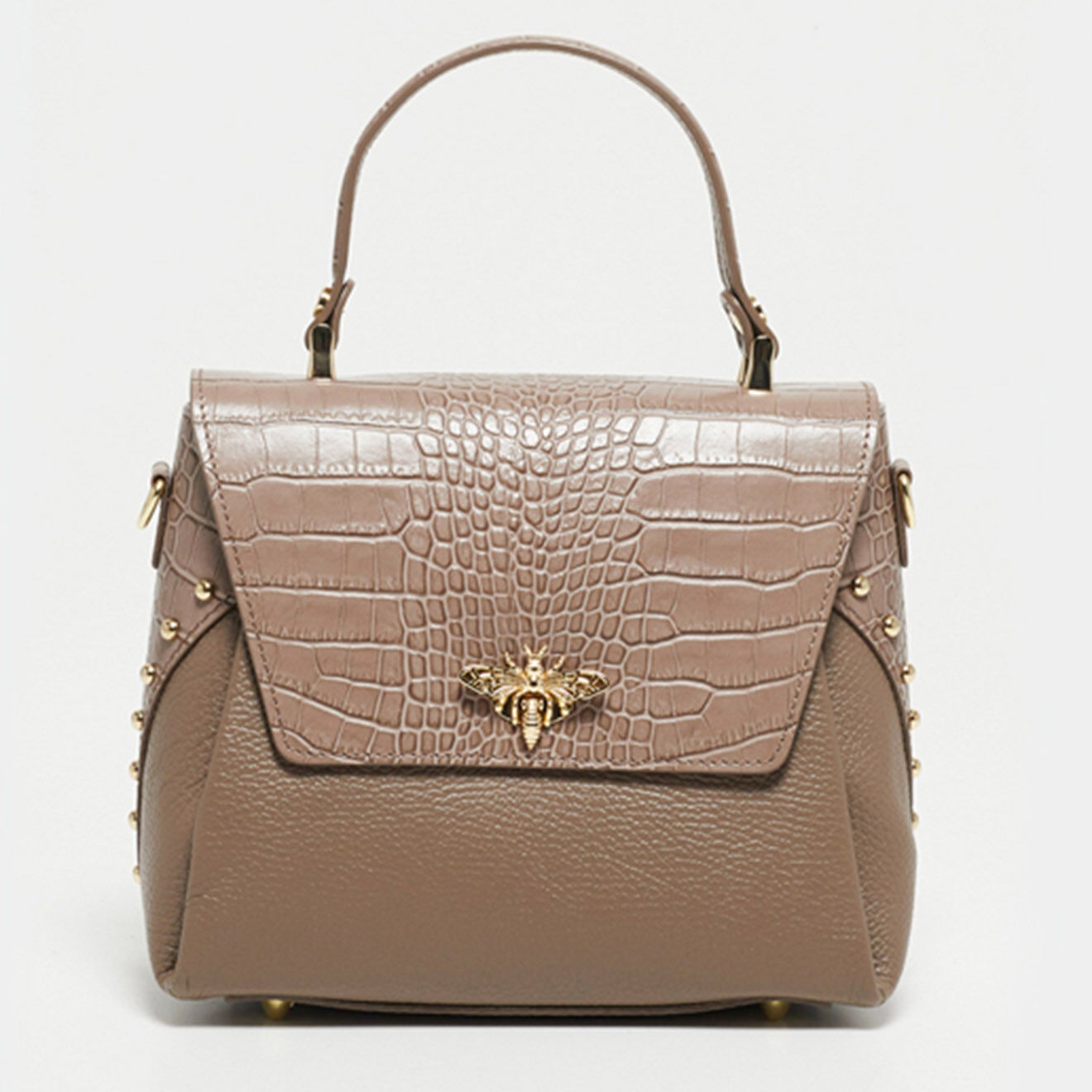 Christian Laurier Sac à main en Cuir Yasmin taupe  - 22x19.5x10 cm