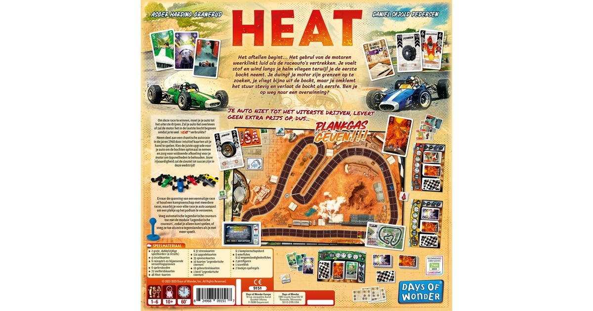 AsmodeeHEAT Bordspel  (Nederlands, 1 - 6 spelers, 30 - 60 minuten, Vanaf 10 jaar)