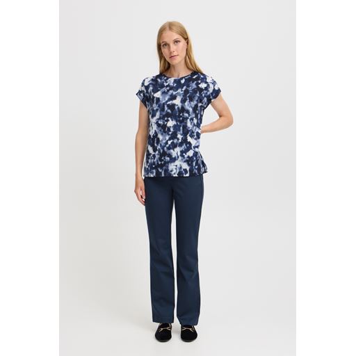 Fransa Kortærmet T-shirt, Crown Blue AOP, XXL