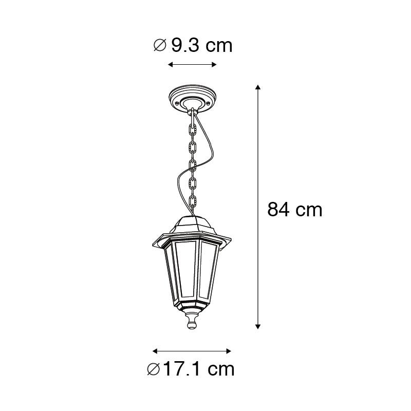 Buitenhanglamp zwart - New Haven