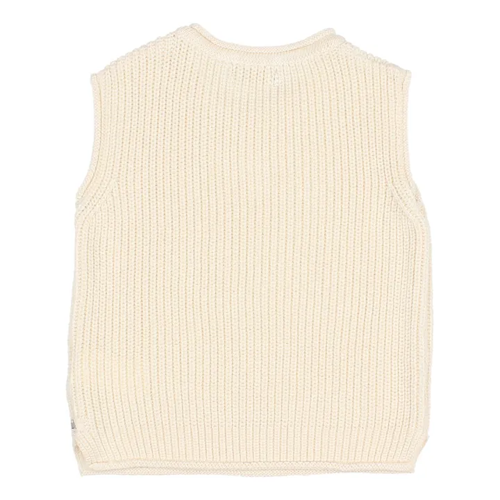 Búho Pull Sans Manches Coton Bio | Ecru