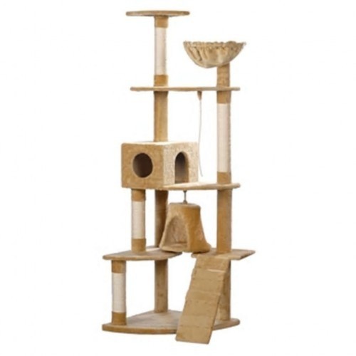 Poste arranhador bege para gatos