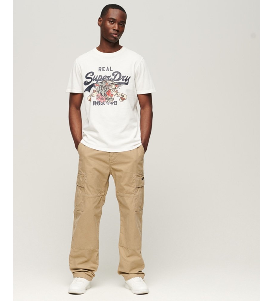 Camiseta Superdry Vintage Narrative Logo Branca