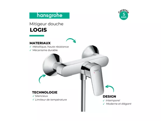 HANSGROHE Ensemble de douche Vario avec mitigeur mécanique Logis