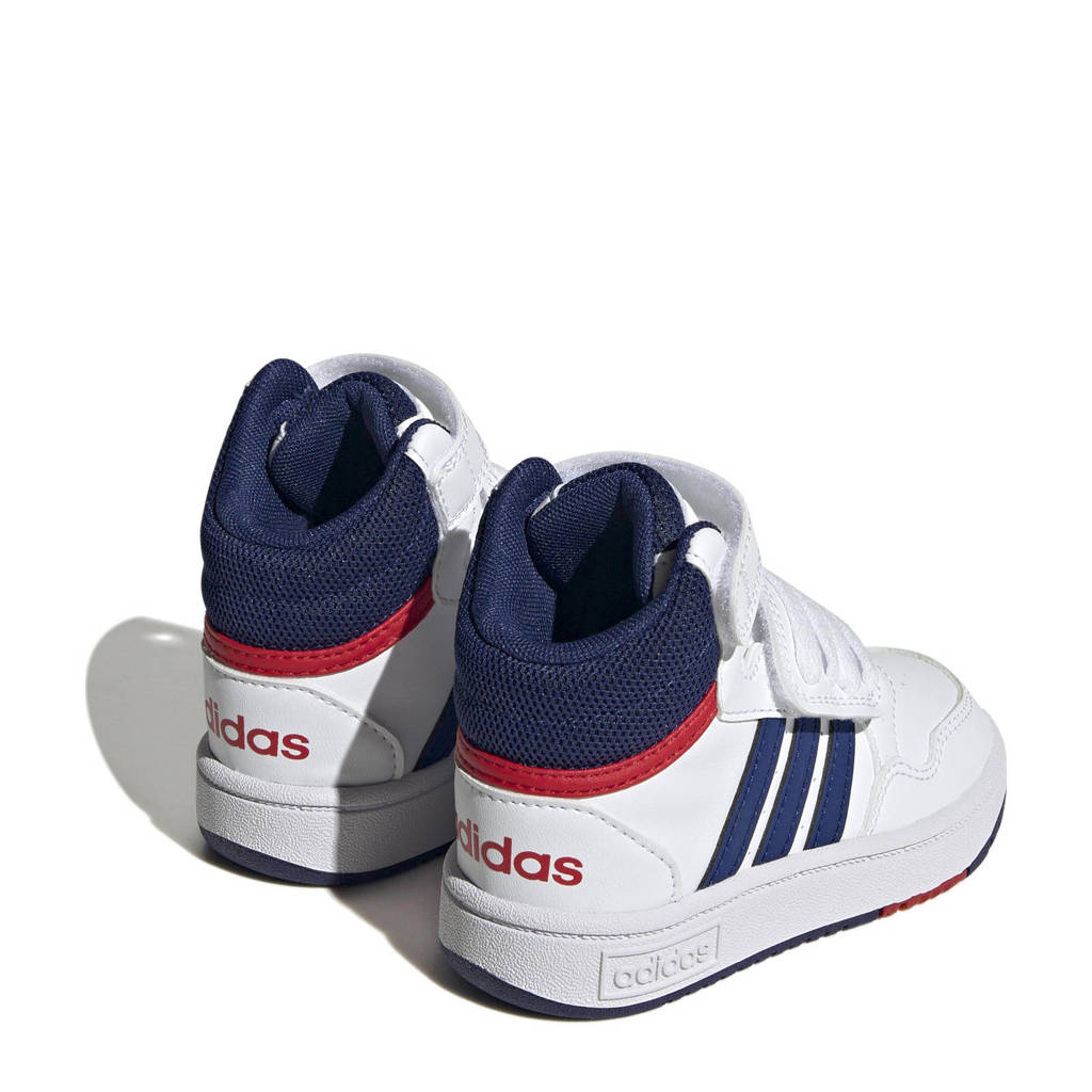 adidas Hoops Mid 3.0 sneakers wit/blauw/rood