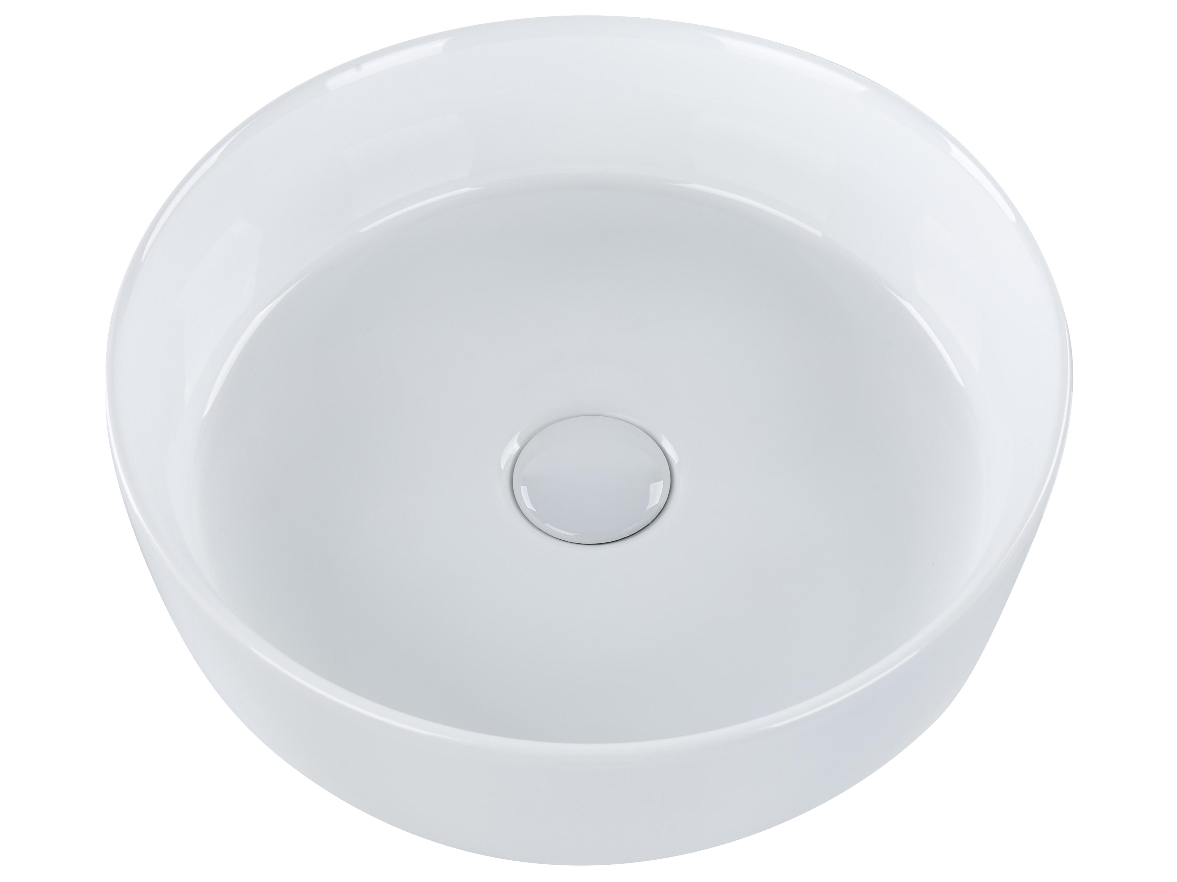 Wastafel voor aanrechtblad CALIG ⌀ 36 cm Keramiek Wit