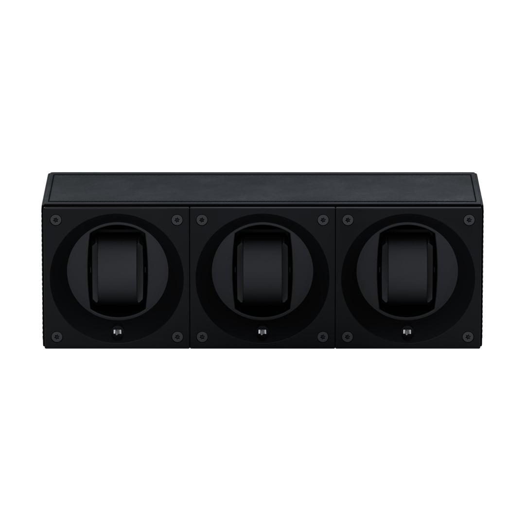 SwissKubik Masterbox Leder Schwarz - 3 Uhren