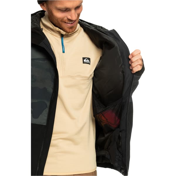 Veste snowboard QUIKSILVER MISSION PRT BL SPRAY CAMO TRUE BLACK