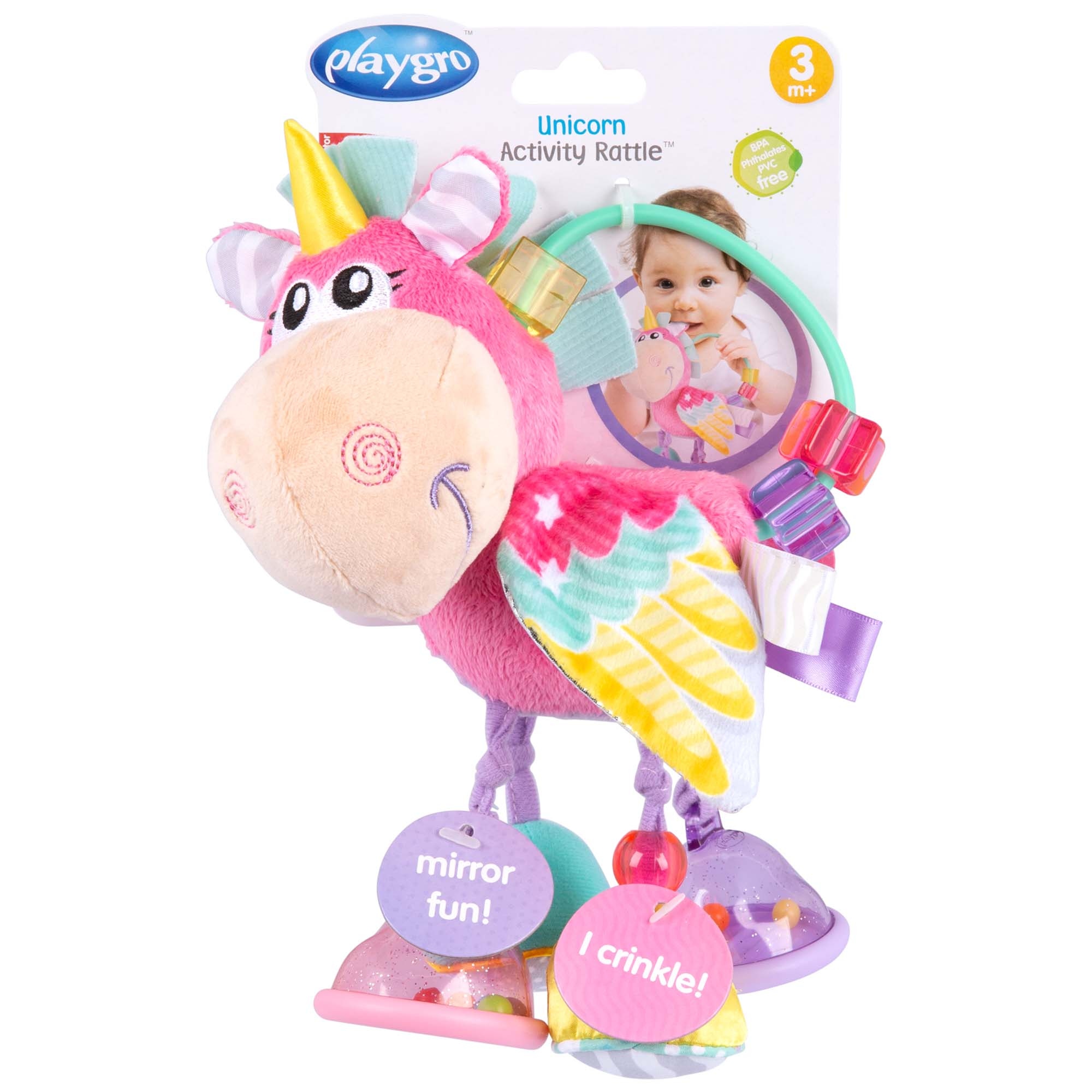 Playgro Clip Clop Activity Rattle Eenhoorn rammelaar multi