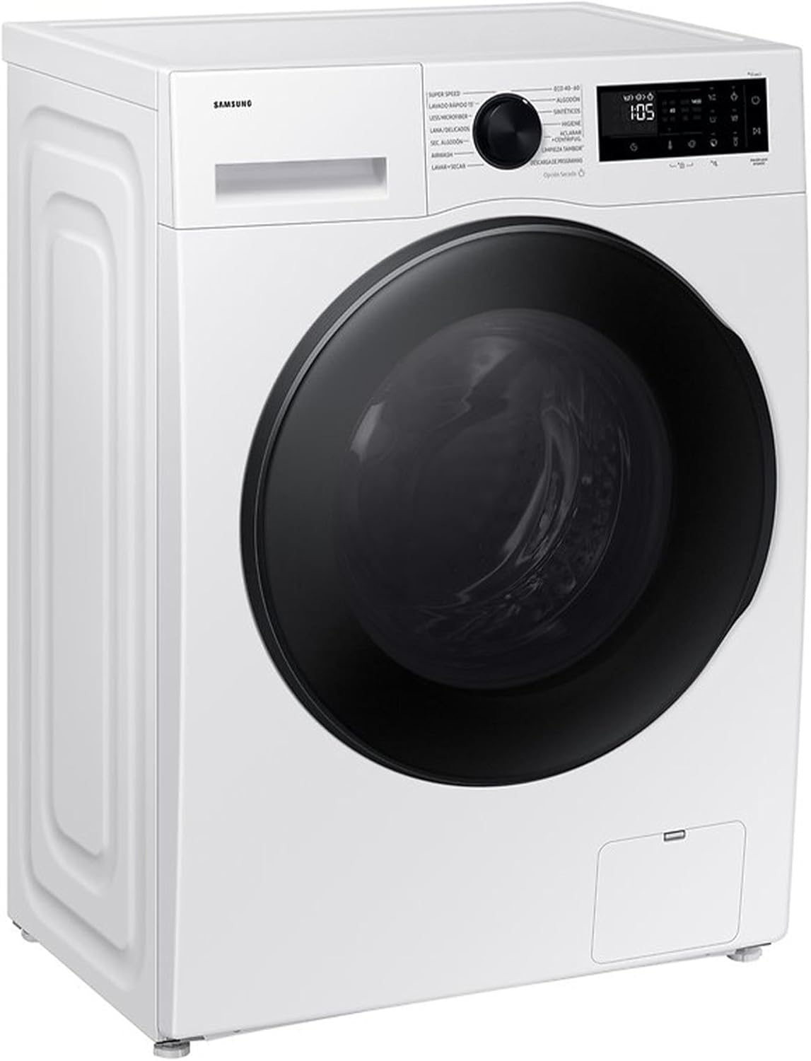 Samsung WD6100D SLIM AI Waschtrockner WD90DG5G34BEEG, 9+5 kg, Extra sparsam, EEK: E/A (-10%), Nur 48 cm tief, Waschmaschine + Trockner in einem, AI Ecobubble, WiFi, SmartThings, SuperSpeed, Weiß