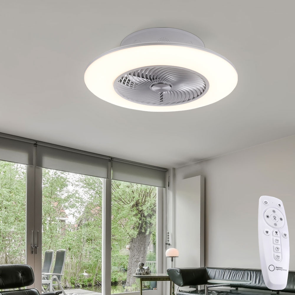 LED Deckenventilator, Fernbedienung, dimmbar, CCT, 58 cm