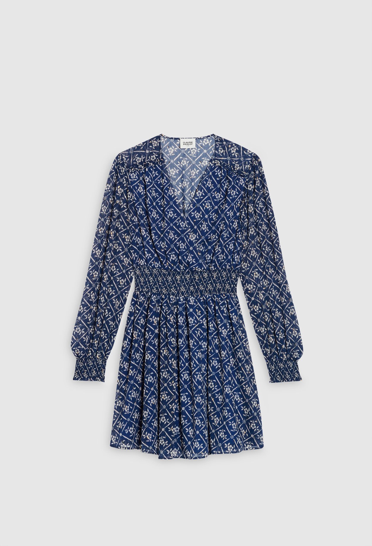 Robe courte &agrave; motif floral