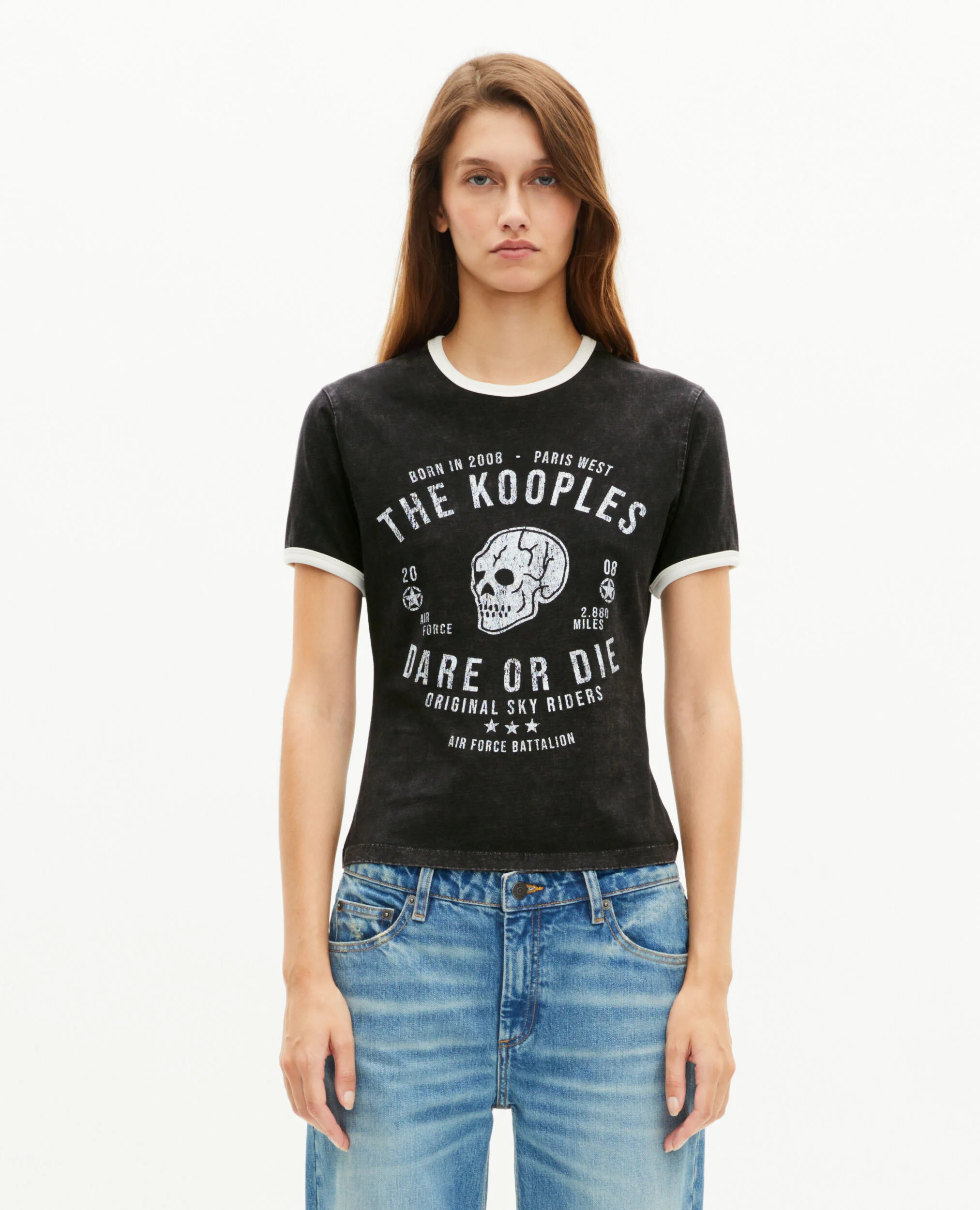 T-shirt avec sérigraphie noir