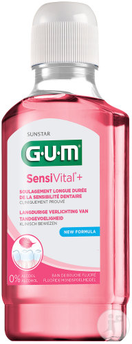 Gum  Sensivital+ Bain Bouche Fluore Flacon 300ml (6081)