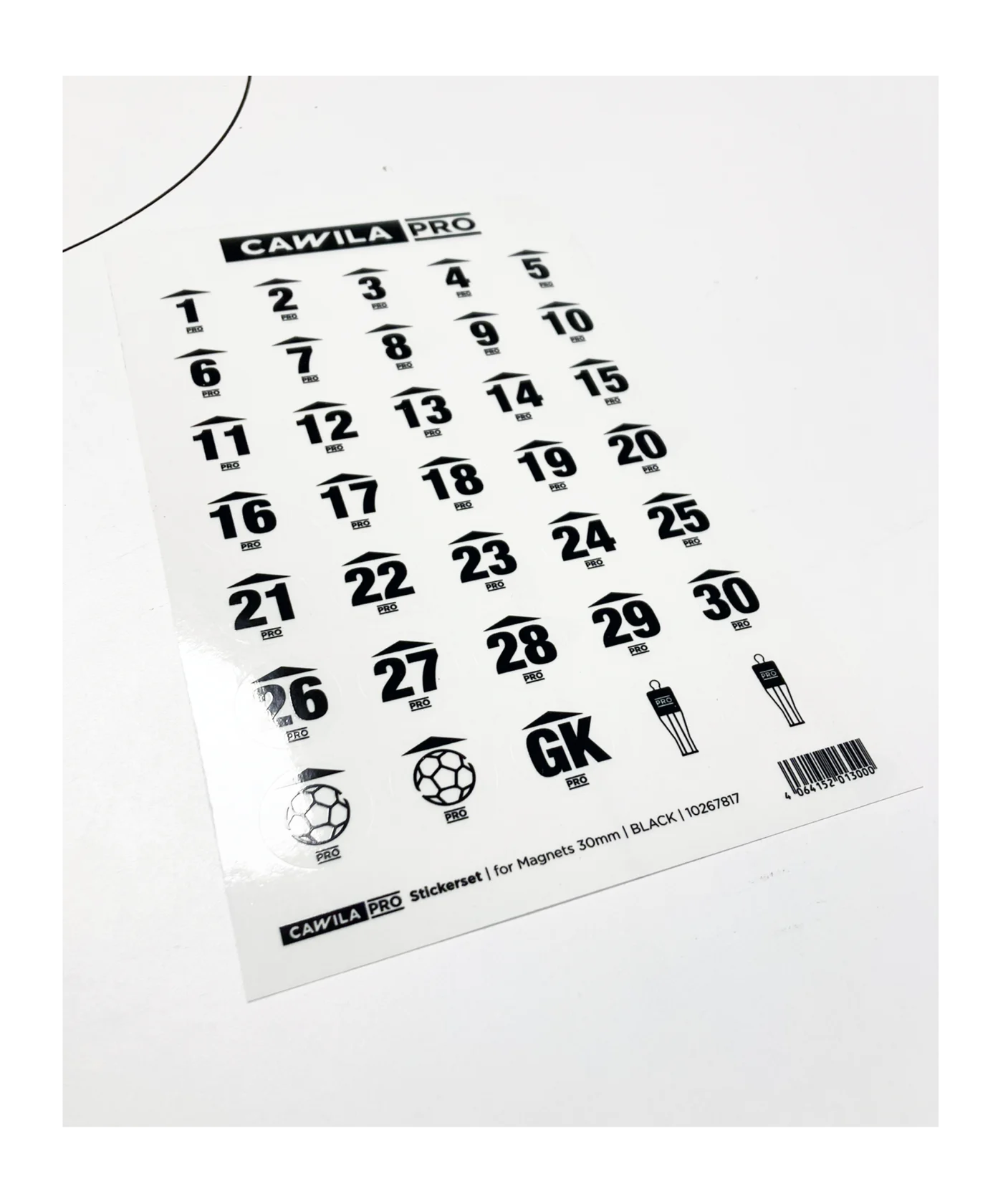 Cawila PRO Stickerset Rückennummer 30mm Schwarz