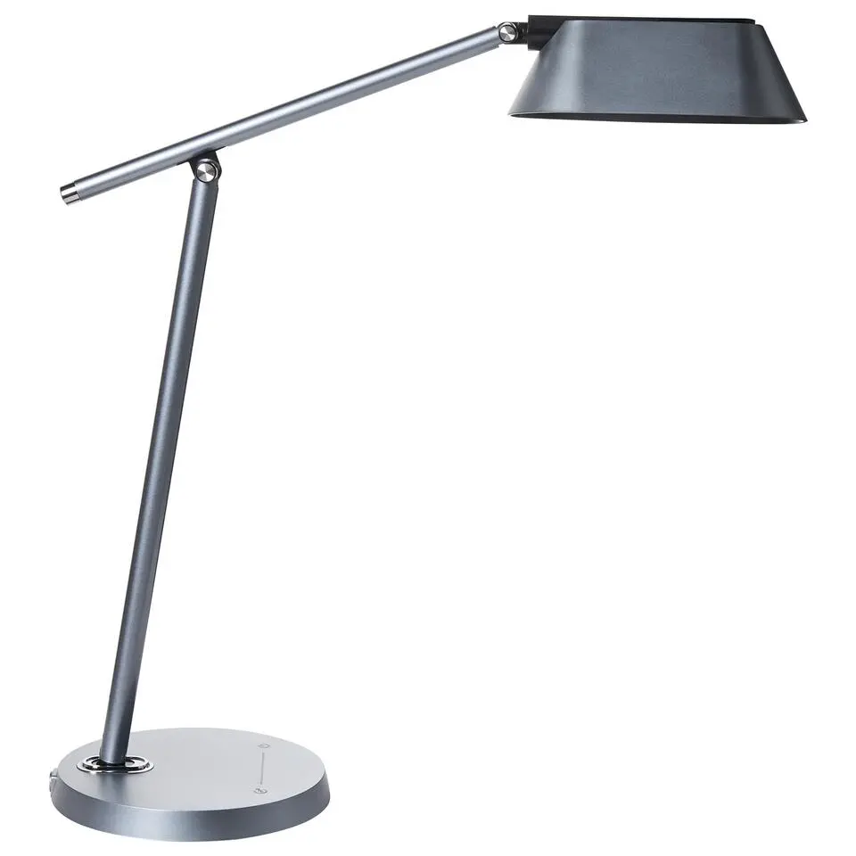 LEONIS - Bureaulamp LED - Grijs - Synthetisch materiaal