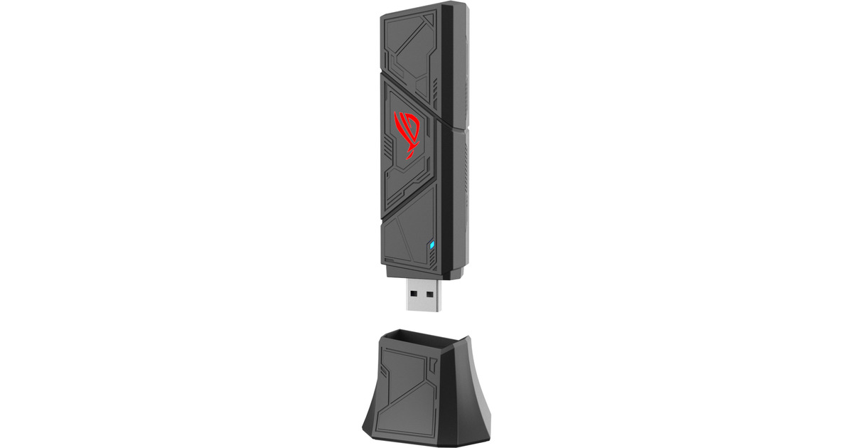 ASUSROG USB-BE92 wlan adapter  (Zwart/rood)