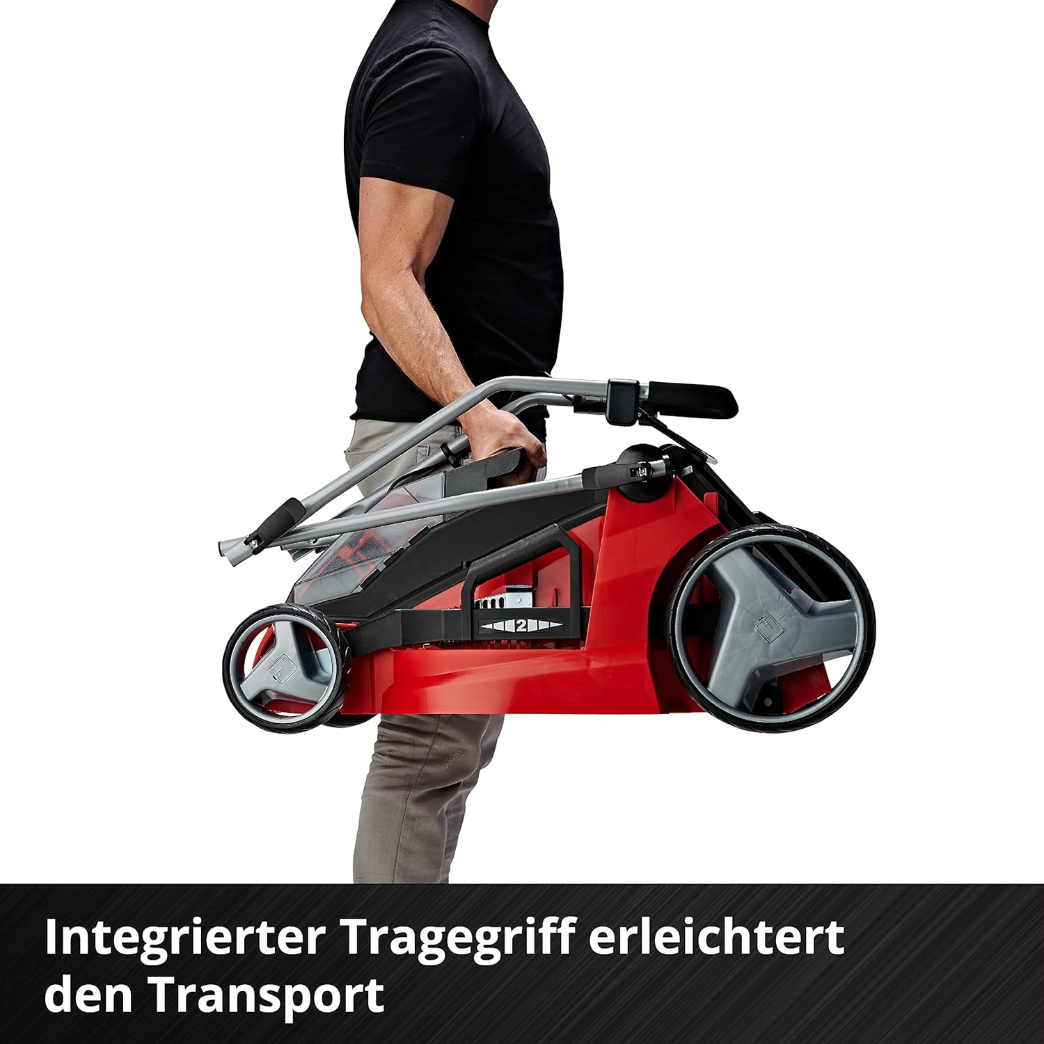 Einhell Akku-Rasenmäher GE-cm 43 Li M Kit Power X-Change (36V, 43 cm Schnittbreite, bis 600 m², Brushless, Mulch-Kit, 63L Fangkorb, 25-75 mm Schnitthöhe, inkl. 2X 4,0Ah + 2X Ladegerät)