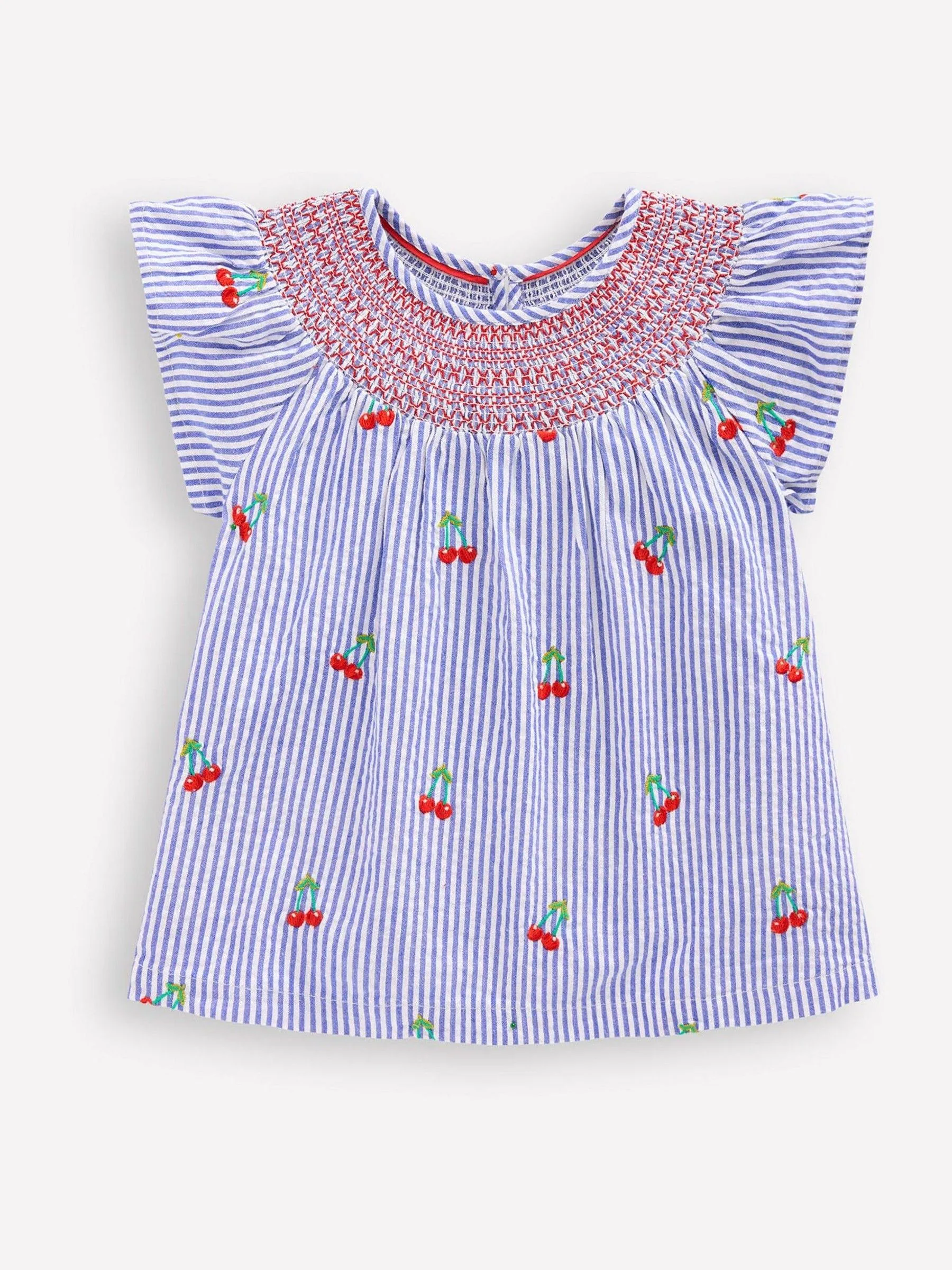 Boden Woven Smocked 100% Cotton Top