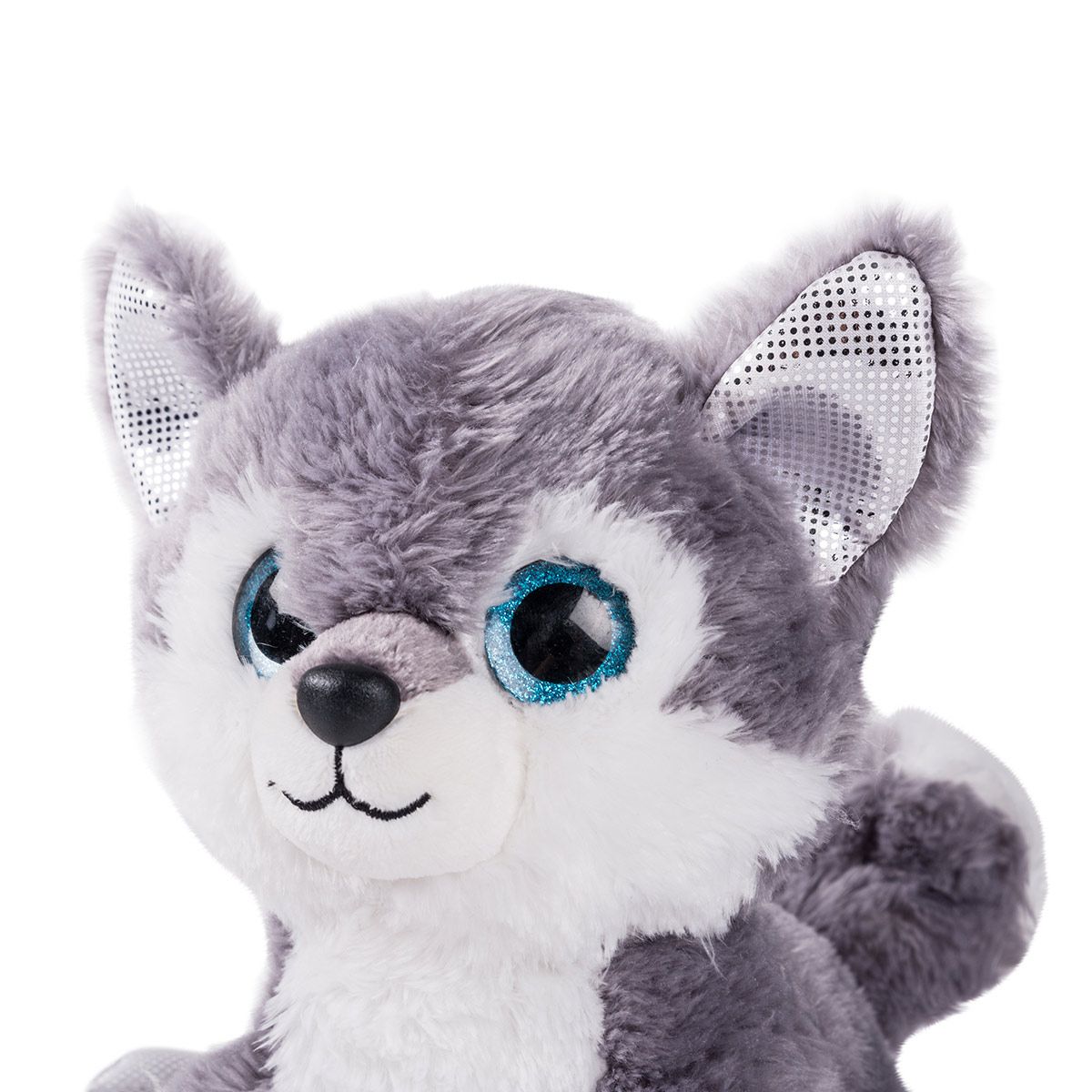 Peluche scintillante Husky glitter 24 cm