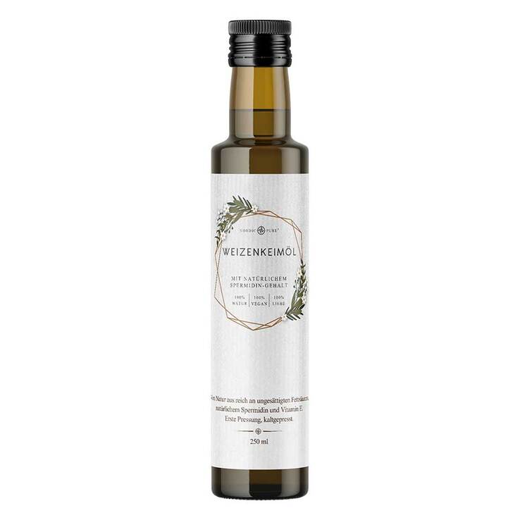Weizenkeimöl kaltgepresst Spermidin Nordic Pure, 250 ml