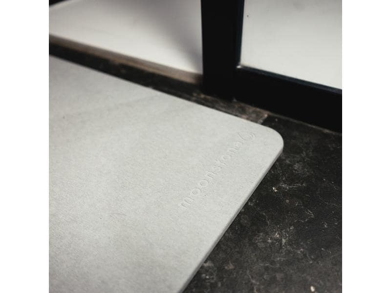 Moonstone Badteppich aus Diatomit 40 x 60 cm, Hellgrau Badezimmermatte aus Kieselgur