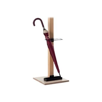 Porte-manteau en bois naturel avec porte parapluie EASYCLOTH - noir