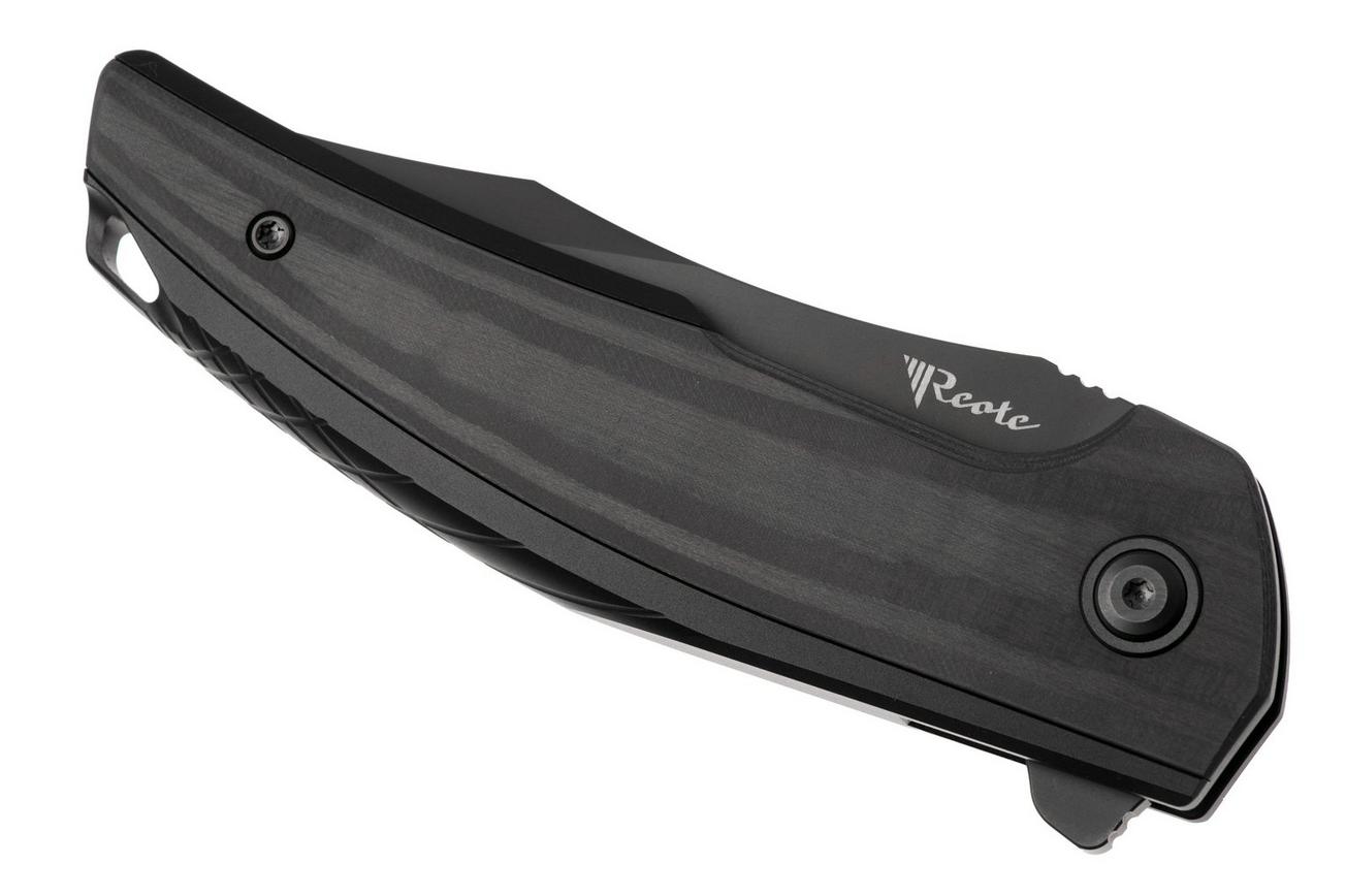 Reate Jack Jr. JJR-BL-DLC-AL-BL, Black DLC CPM S30V, Black Aluminum / Carbon Fiber zakmes
