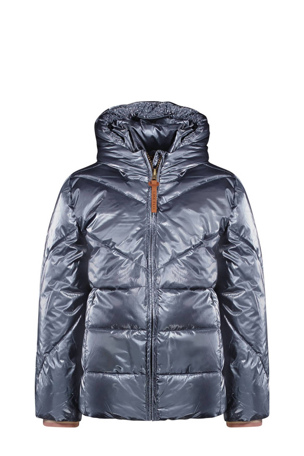 Like Flo quilted gewatteerde winterjas Ashley donkerblauw metallic