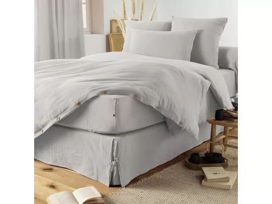 OUREA - Housse de Couette 240x220cm Gaze de Coton Nuage